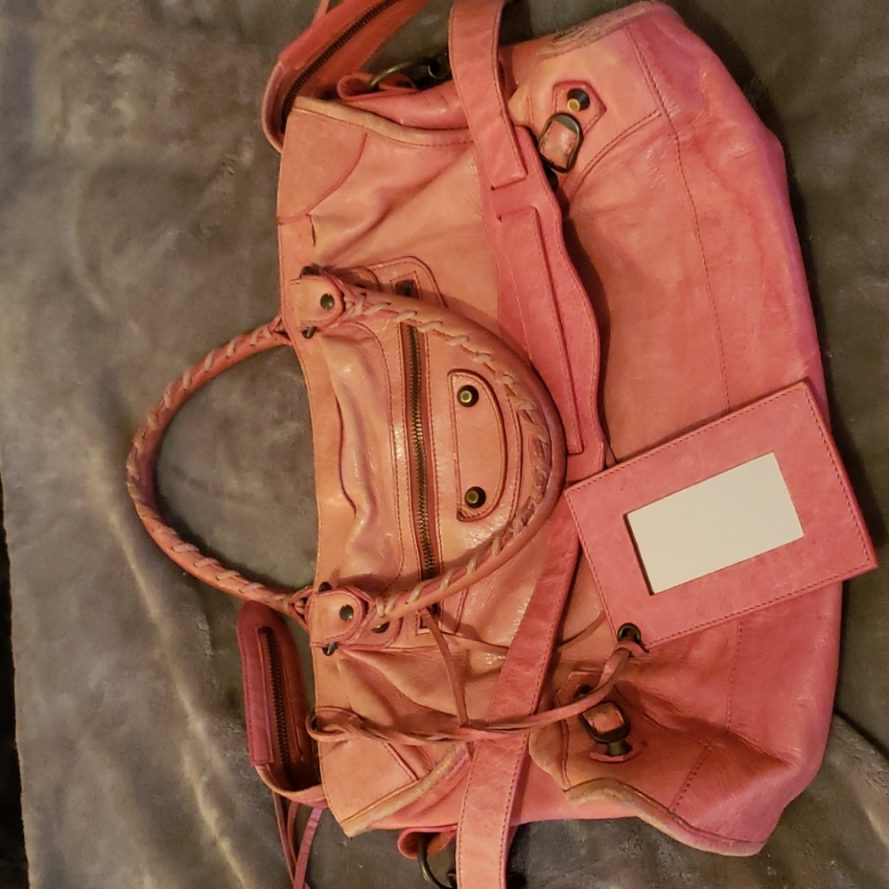 Pink Balenciaga City Bag